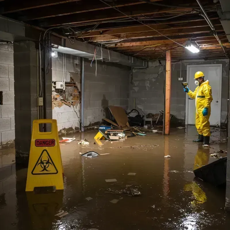 Flooded Basement Electrical Hazard in Mountain Top, PA Property